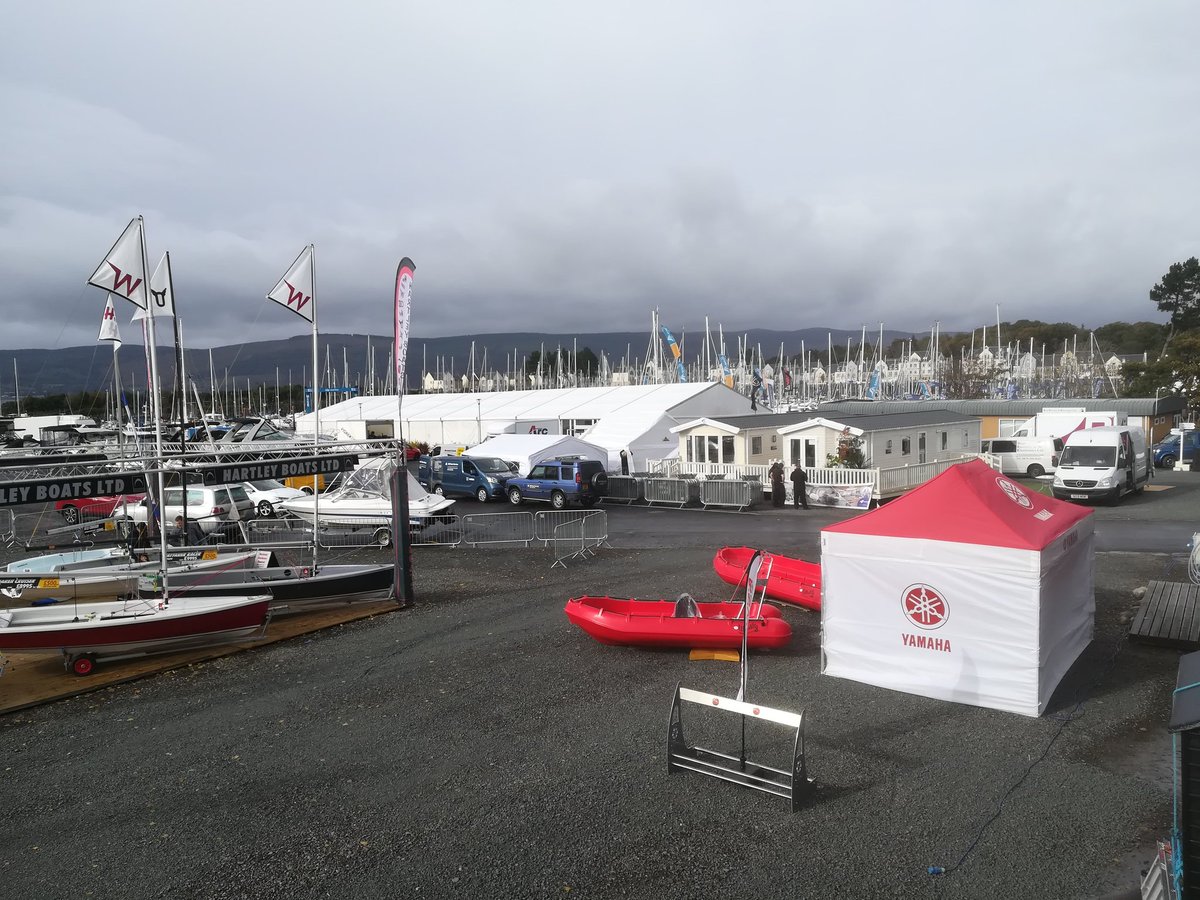 discinverclyde's tweet photo. Everyone now arriving to set up for #ScotBoatShow2017 starting tomorrow at 10am @KipMarina #Inverkip #Inverclyde #Scotland. https://t.co/Bbl2Q0Xj43