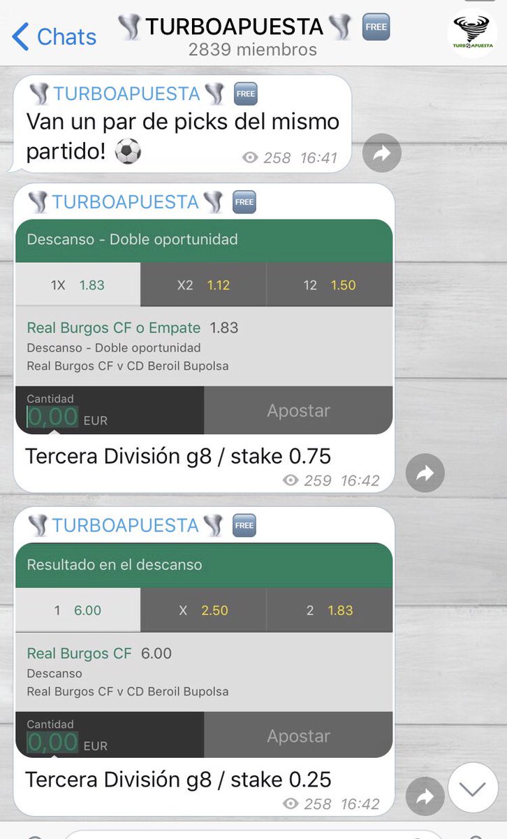 turboapuesta's tweet photo. ❗️❗️ACABAMOS DE REGALAR UNA CUOTA 6 EN NUESTRO CANAL❗️❗️ https://t.co/pVmkgiMomU