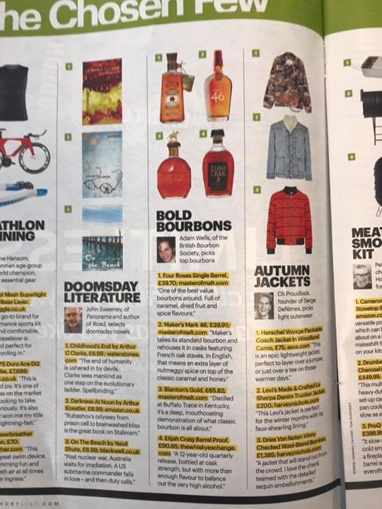 4rosesbourbonUK's tweet photo. Top of the Pops! Well, top of the Bourbons anyway, and that's a much better place to be, for obvious reasons. 
Thanks to @BritishBourbon for suggesting us and the other fine bourbons. https://t.co/hbtK09XiKy