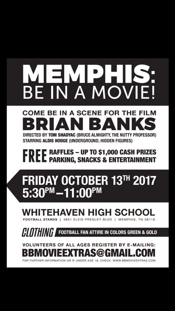 Please share and retweet #Memphis #beinamovie #brianbanks
