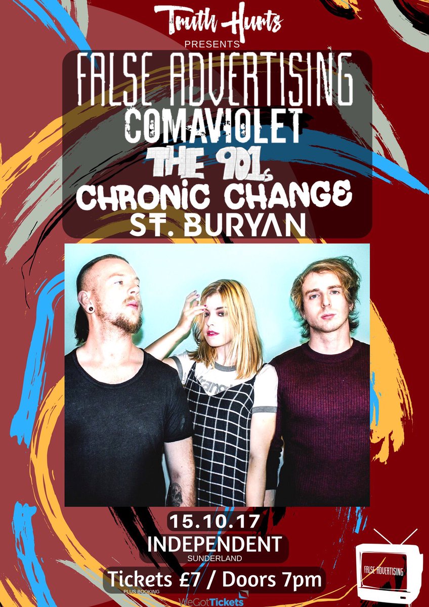 SparkLocalMusic's tweet photo. #GigGuide | @falseadv head to @INDEPENDENT_SR1 on Sunday, support comes from a host of local favourites!

Tickets: @WeGotTickets https://t.co/rK5CnAZgQh