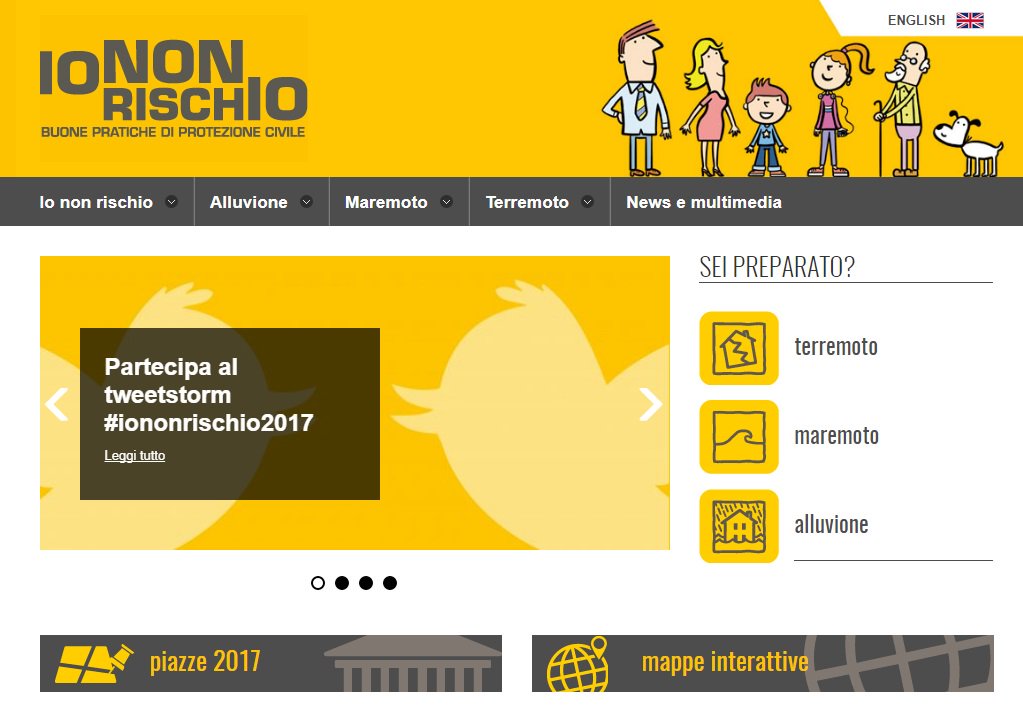 Sabato 14 ottobre, in 107 comuni, #iononrischio2017 sulle buone pratiche di #protezionecivile: ambienteinforma-snpa.it/io-non-rischio…
@iononrischio