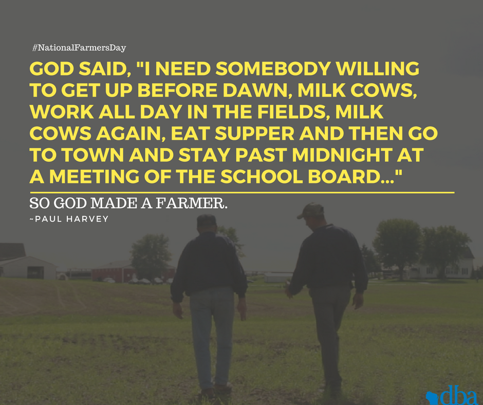 Happy #NationalFarmersDay to all the motivated, dependable and thoughtful farmers! We salute you today and every day. #UndeniablyDairy