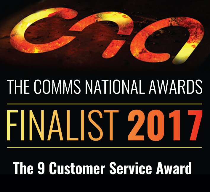 We are eagerly anticipating tonight's Comms National Awards as finalists for The 9 Customer Service #Award