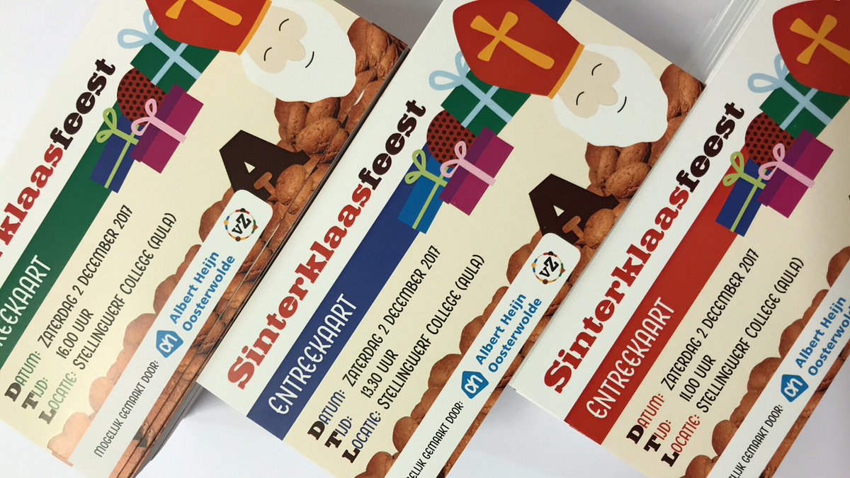 SintOosterwolde's tweet photo. Koop je kaarten voor het Sinterklaasfeest vanaf 15-10 voor €10,00 of GRATIS tegen inlevering van 4 volle VZ-kaarten bij AH Oosterwolde! https://t.co/pz2UUNmcxt