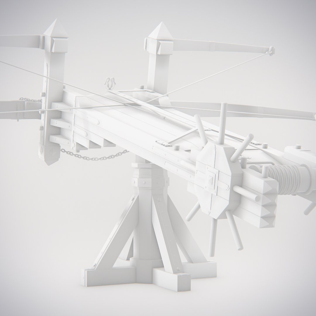 blackfrostd's tweet photo. Game of Thrones Ballista WIP. #gameofthrones #spoilsofwar #wip #c4d #cinema4d #ballista #element3d #gi #dragon #arrow #weapon https://t.co/IzKjBWiEWd