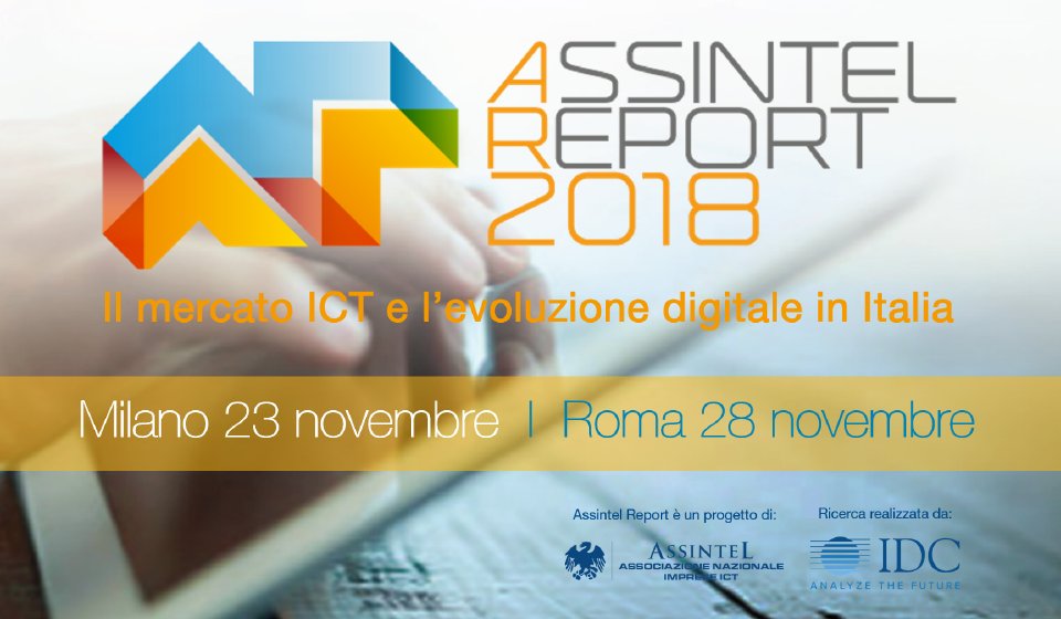 IDCItaly's tweet photo. L'evoluzione #digitale in Italia: Assintel e IDC insieme per l'#AssintelReport18. Ti aspettiamo a Milano e a Roma https://t.co/kiDXp17ilt https://t.co/MsOXgb9MDu