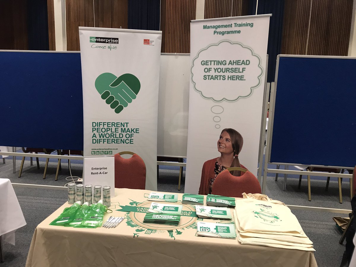 zarawaring's tweet photo. Set up for the university of jordanstown grad fair #uuj #recuitingthebest #enterpriserentacar #greendream #ERACscotland https://t.co/3eN8cfKWMS