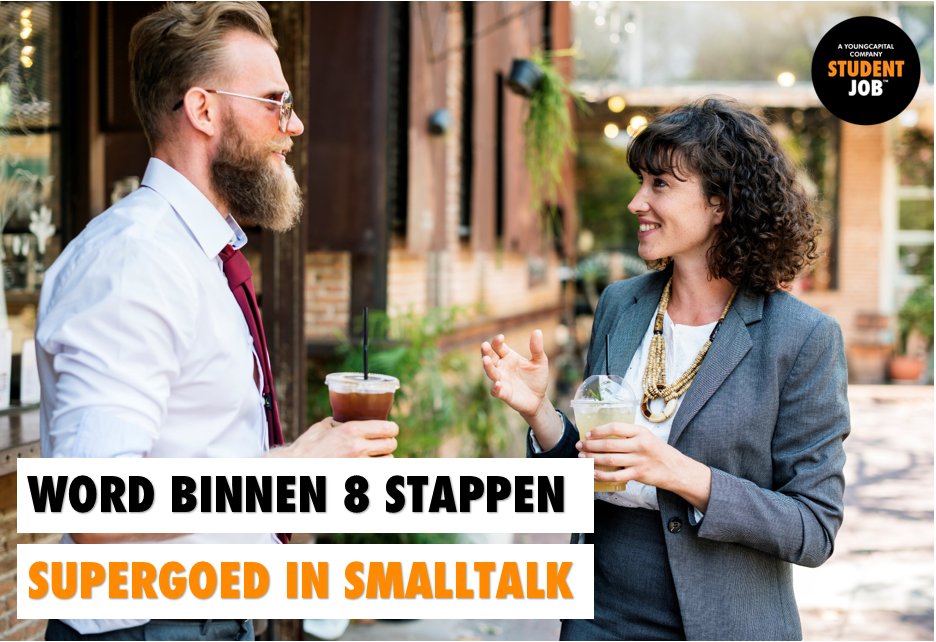 StudentJobNL's tweet image. Weten hoe je een simpel kletspraatje kunt beginnen? Met deze 8 #tips van @EF word jij supergoed in #smalltalk! 
 bit.ly/2kI6mrt
