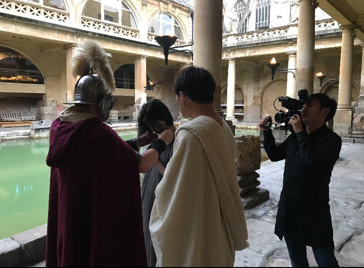 Geocast's tweet photo. Early morning shoot at the Roman baths. Simply beautiful @RomanBathsBath https://t.co/1Y1tjDTu7I