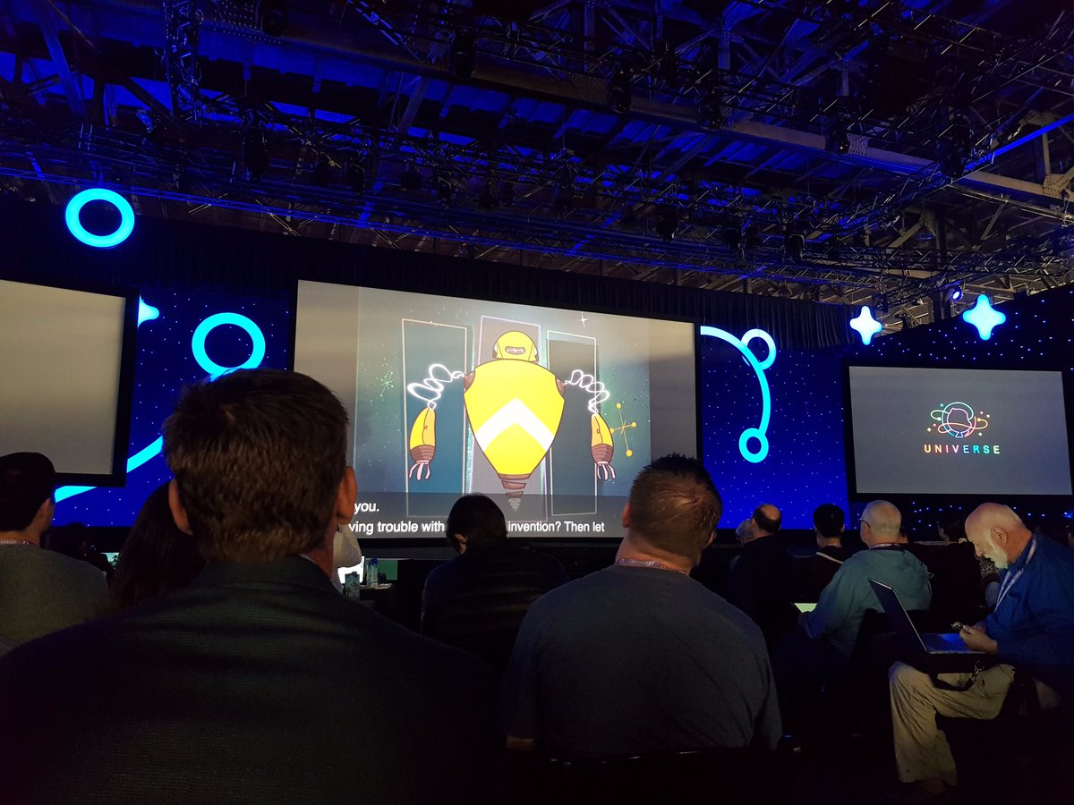 madebychameleon's tweet photo. We are at #githubuniverse2017 with the great and the good of the world's media, learning about the future of open source. https://t.co/JwruNF7j9j