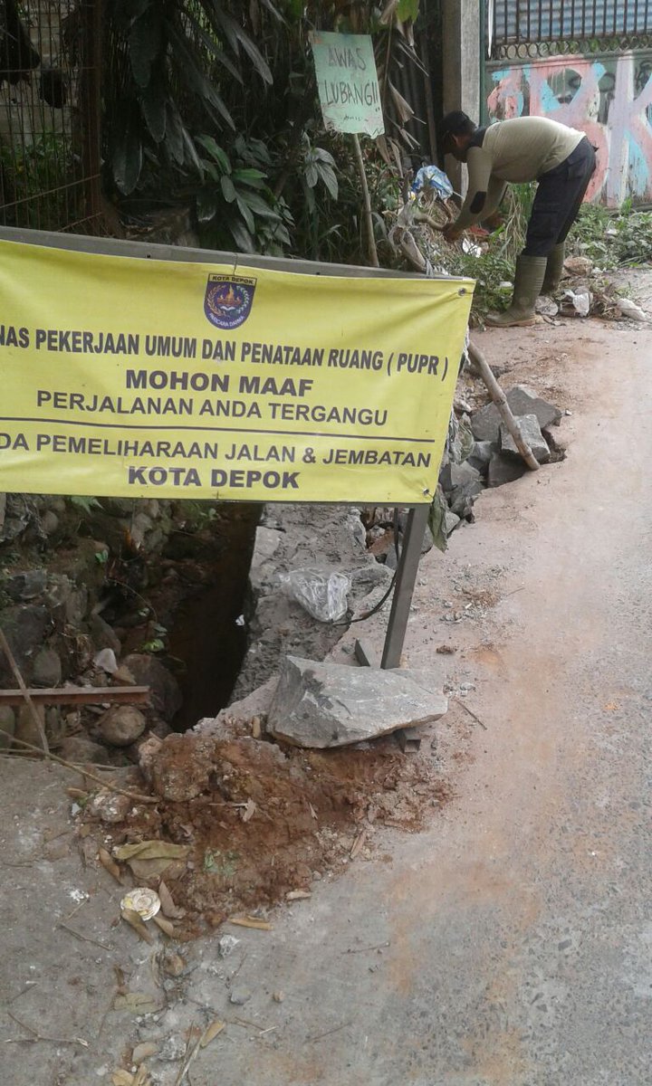 satgas jalan dan jembatan depok tweet media