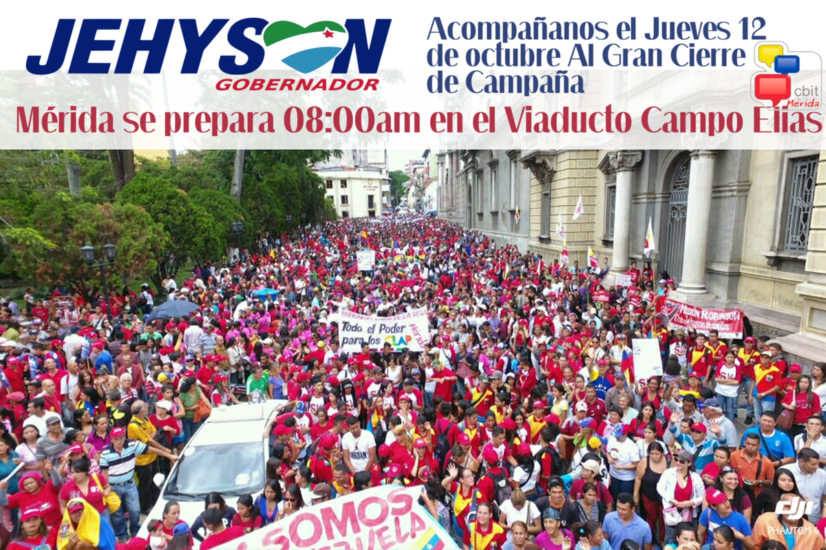CMagisterialMer's tweet photo. Hoy! 
 Vamos juntos al Gran Cierre de Campaña
Por una Mérida de Paz @JEHYSONGUZMAN https://t.co/wDtHisjKw9