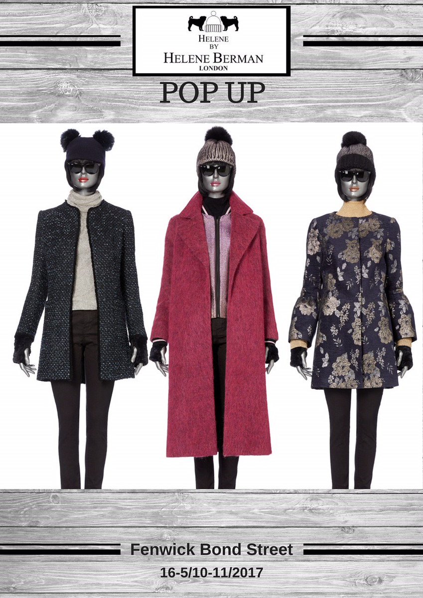 HeleneBerman's tweet photo. -POP UP ALERT- We are excited to announce our exclusive pop-up at @FenwickBondSt from the 16th October - 5th November!! https://t.co/r8vnlBAotu