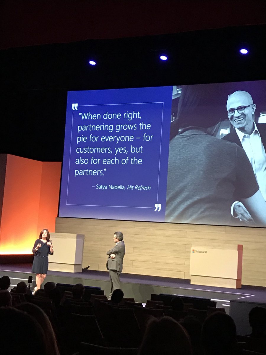 Thoughtful quote about partnering from Satya Nadella in #HitRefresh in this conversation between @gavriels1 and <a href="/mikeangiulo/">mike angiulo</a>. #MSPartner