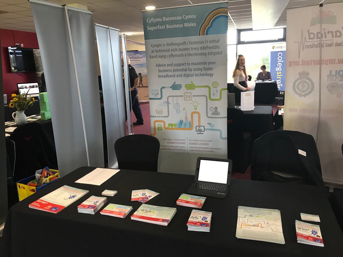 All set up at the Carmarthenshire Tourism Summit ready to help business Get Digital #SuperfastBiz #CarmsTourismsummit