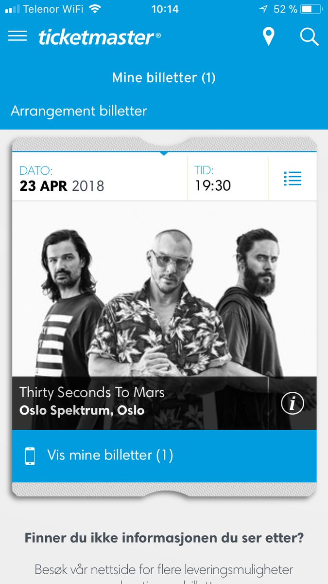 jeanette75_hans's tweet photo. @JaredLeto @30SECONDSTOMARS @ShannonLeto @tomofromearth I’m ready for #marsinoslo #MarsIsComing #mars2018 😃❤️🙌🏻 https://t.co/hToyG0VOxL