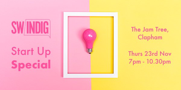 swindig's tweet photo. We're back for a start-up special on Nov 23rd @The_Jam_Tree. Sign up for your tickets here: https://t.co/KiLpRM3xFz #networking #digital https://t.co/rvXxJXXKSR