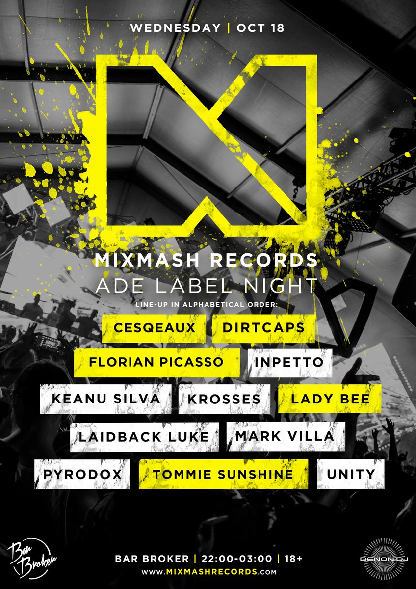 Odette_Mixmash's tweet photo. Mixmash Records ADE Labelnight 2017 » Ticket-Verlosung @dance_charts --> https://t.co/5tE8XXwqqK https://t.co/yKrKw4Eiqx