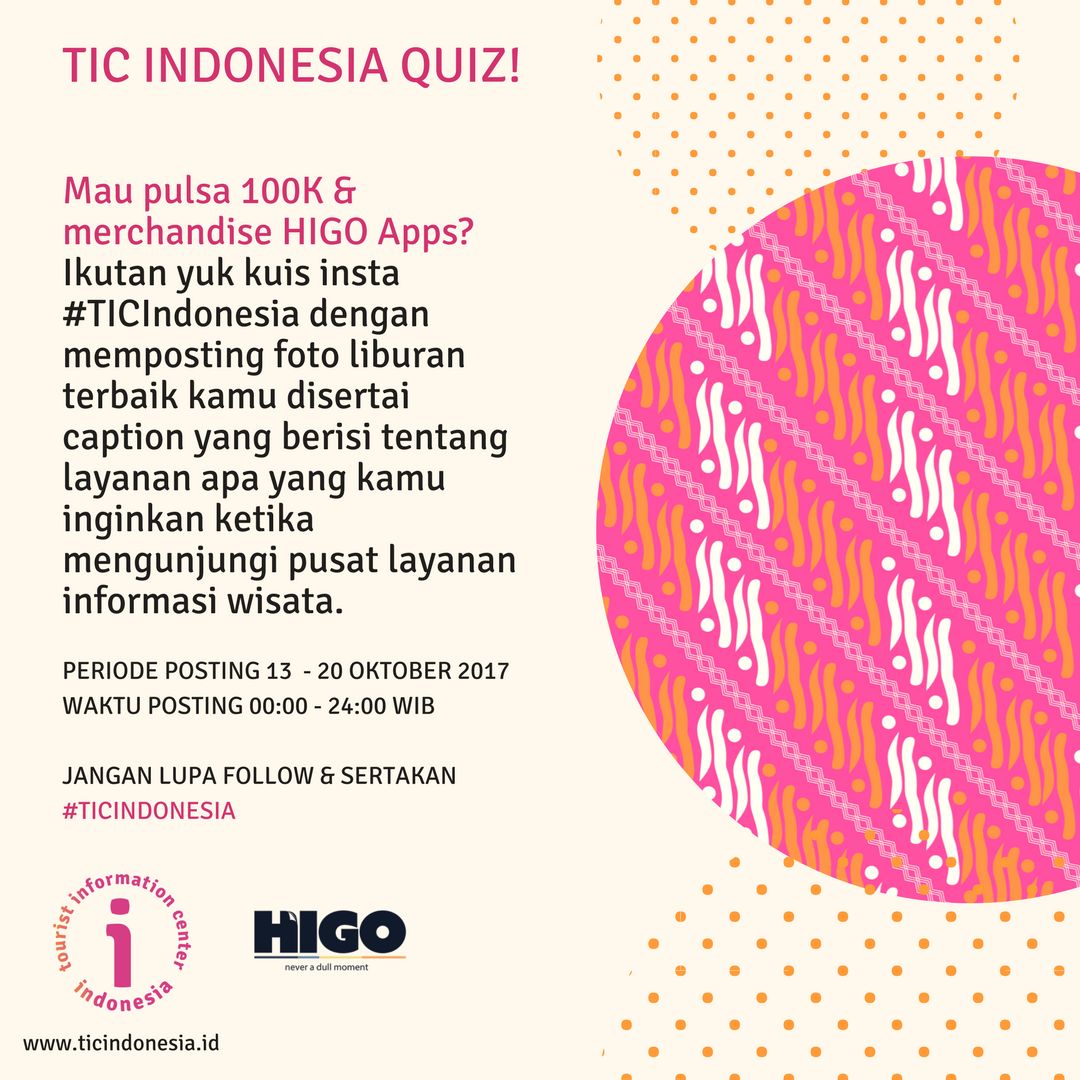 tic_ind's tweet photo. Join the quiz! #TICIndonesia https://t.co/2lcLk3CRB1 https://t.co/AFG8Jy8vHx