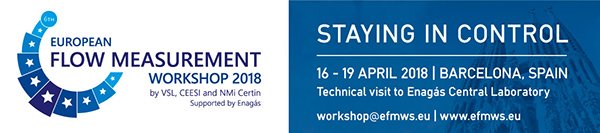 Save the date: 6th European Flow Measurement Workshop 2018
STAYING IN CONTROL 16 – 19 April 2018 vsl.m3.mailplus.nl/genericservice…