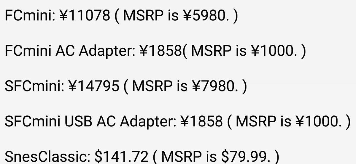 itsyoshiland's tweet photo. What do you think when you see the price below.

#迷你紅白機 #迷你超任 #FCmini #SFCmini #SnesClassic https://t.co/mQlFxalVbb