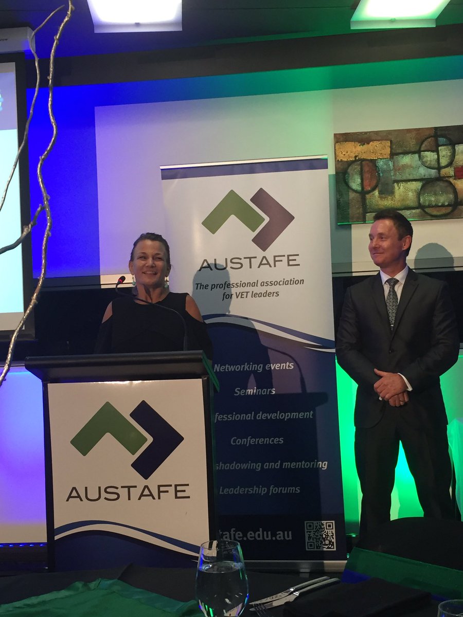 miss_multimedia's tweet photo. So proud. National AUSTAFE Emerging Leader Support Sevices - Renee Galvin  #austafe2017 https://t.co/UGg1cHwHey