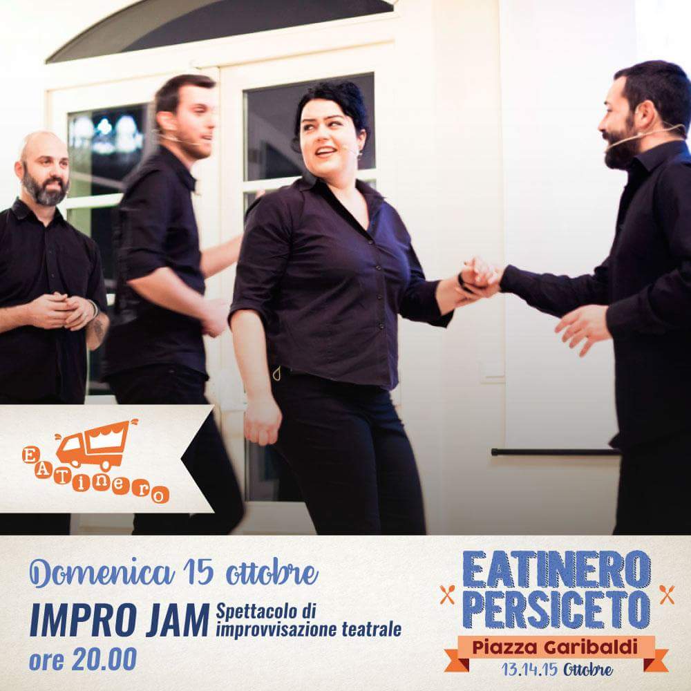 Pronti per lo spettacolo di improvvisazione teatrale di #improJam ? vi abbiamo riservato la prima fila a #EatineroPersiceto  di #domenica