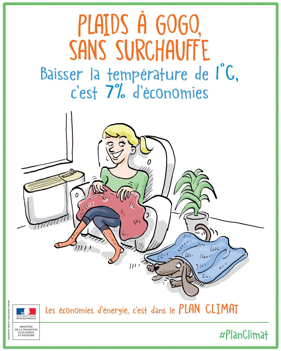 Ecologie_Gouv's tweet image. #SemaineDuClimat 🌍🌤🌿
Baisser la température de 1°C, c'est 7% d'économies !
▶️ ecologique-solidaire.gouv.fr/etablissements…