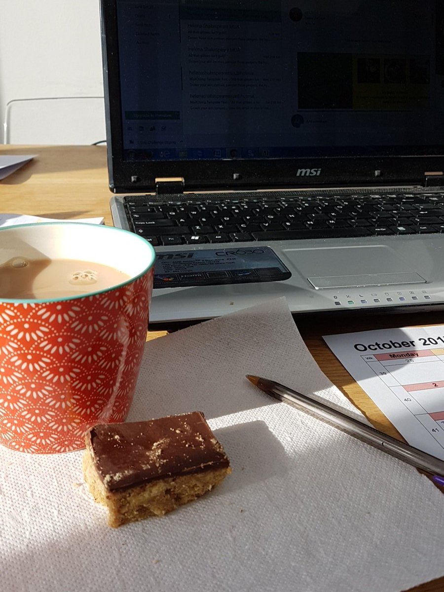 aesportsmassage's tweet image. A peanut butter square and a cup of tea... preventing me from chucking my laptop out of the window! #technologycrisis