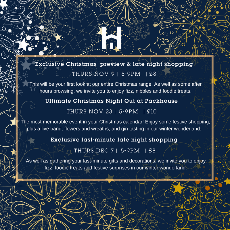 ThePackhouse's tweet photo. Come along to one of our 3 exclusive late night shopping events for fizz, foodie treats and festive magic https://t.co/OYNFXfgTfj https://t.co/zJWokOmLco
