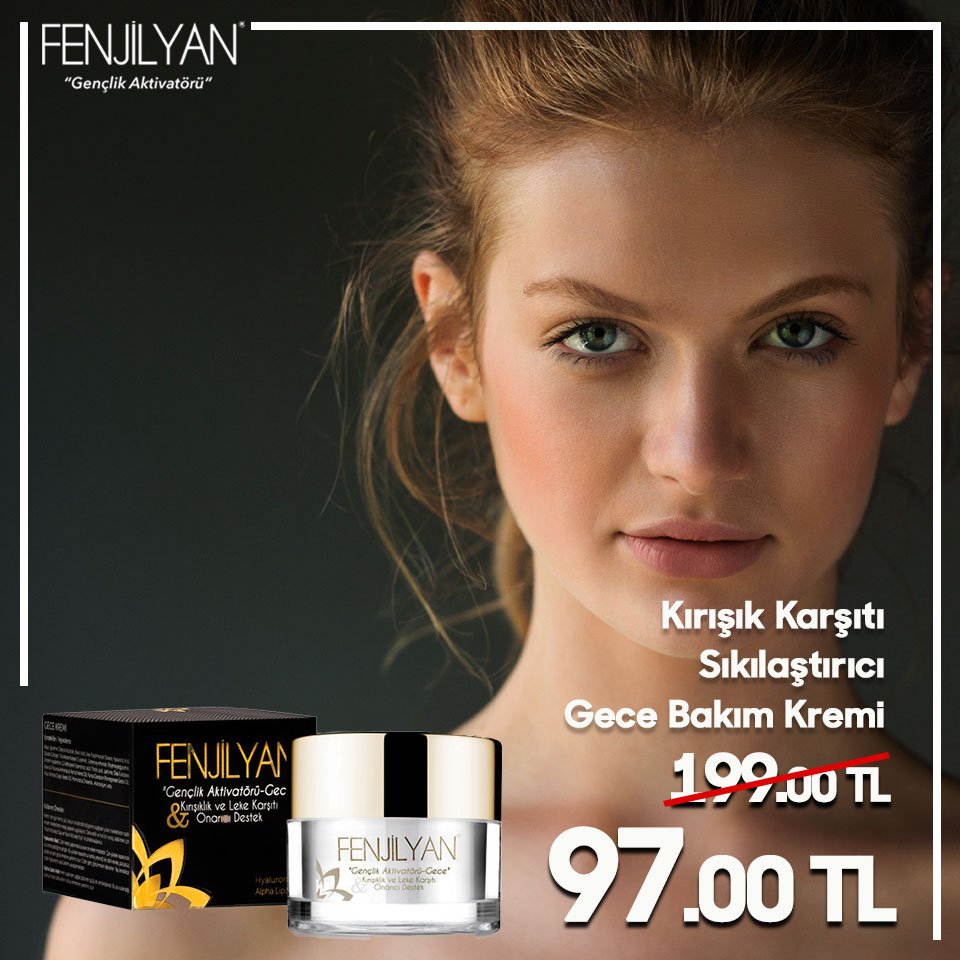 Kırışıklık Karşıtı Sıkılaştırıcı Gece Bakım Kremi sadece 97,00 TL!
Hemen satın almak için;
ow.ly/bBnB30cfqlI
#fenjilyan #dailycare
