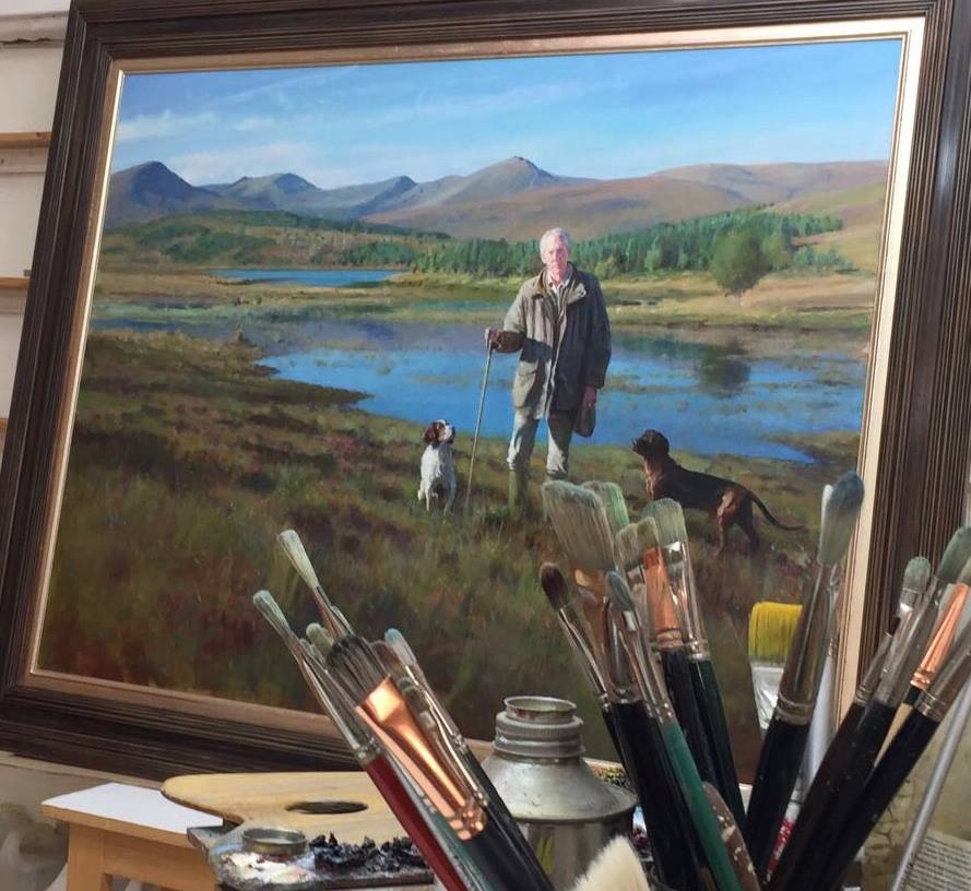 Recent commission - A man and his dogs
#ianmacgillivray #sportingart #portrait #countrylife
