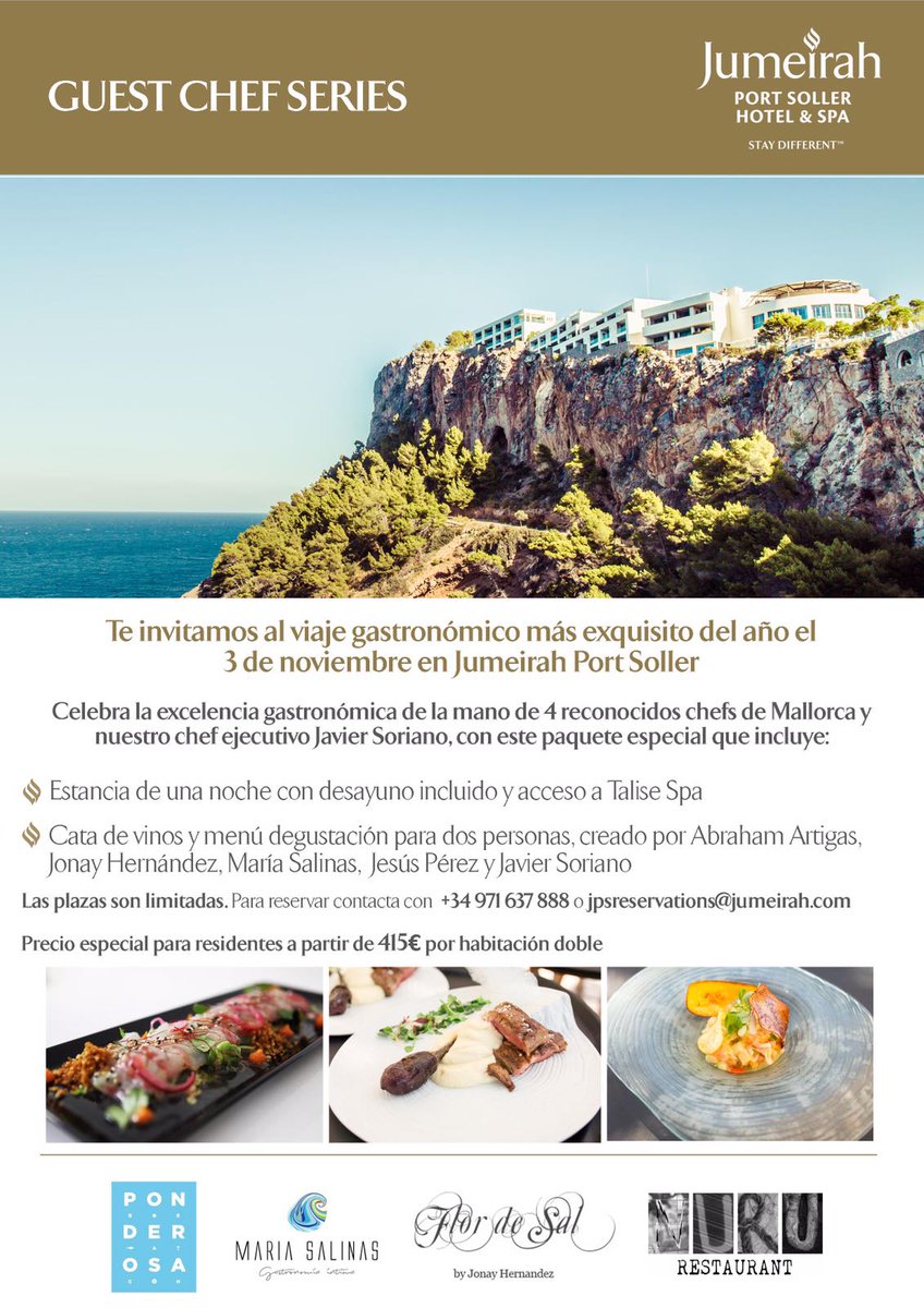 Próximamente 👉 ¡ Colaboración muy especial en <a href="/Jumeirah/">Jumeirah</a> Port de Sóller! 😊