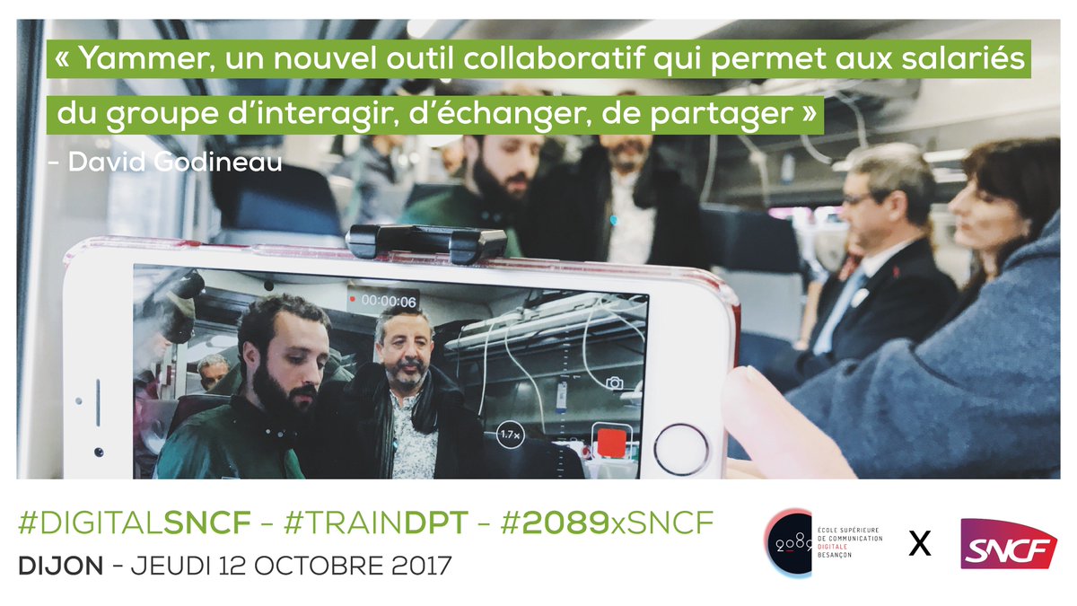 EcoleSup89's tweet photo. [Le saviez-vous ?] @Yammer, un outil qui casse les codes du #management w/ @_dgodi_ #DigitalPourTous #digitalsncf #traindpt #2089xSNCF https://t.co/zBzzNNcaYJ