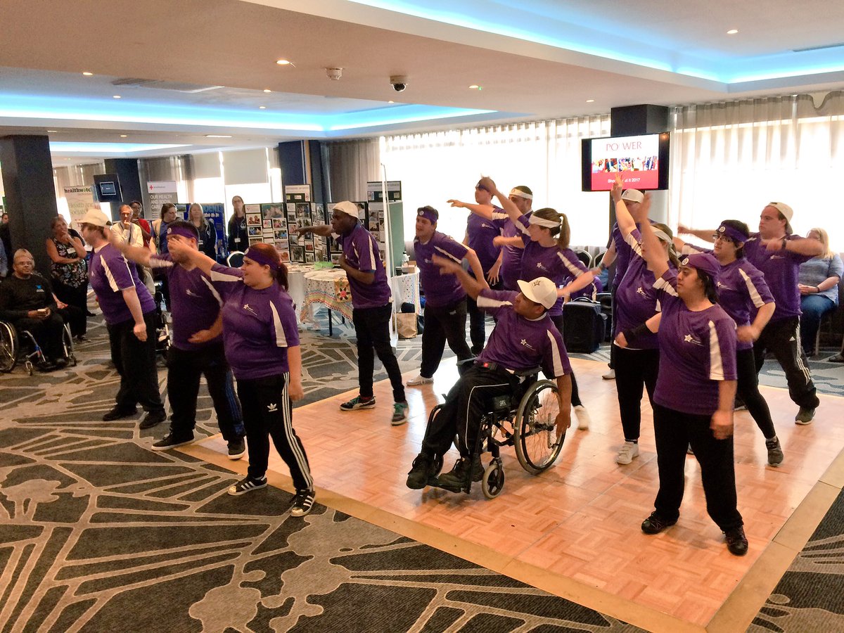 HWHertfordshire's tweet photo. AMAZING St Albans Purple All Stars giving a smashing performance at @POhWERadvocacy Shout About it event. #FanBoy @kateDixey  #ShoutAboutIt https://t.co/roqVN7hm2z