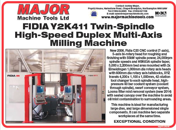 Just purchased this amazing Fidia CNC Universal Milling Machine, now for sale: