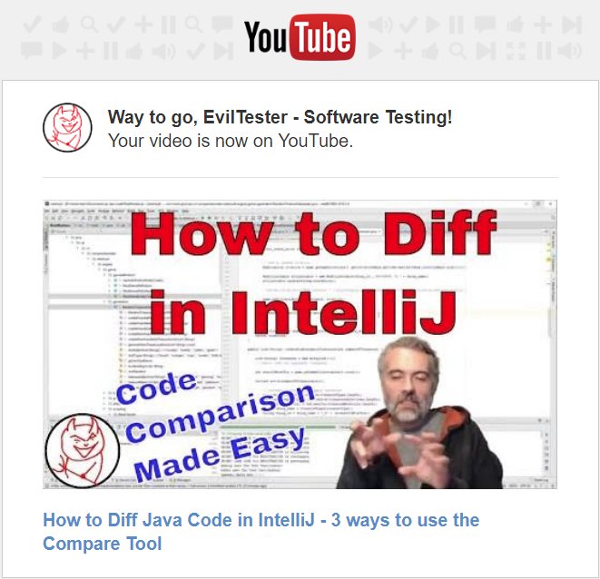 eviltester's tweet image. New blog post and video showing how to use the IntelliJ code compare tool #JavaForTesters buff.ly/2gxbk5J