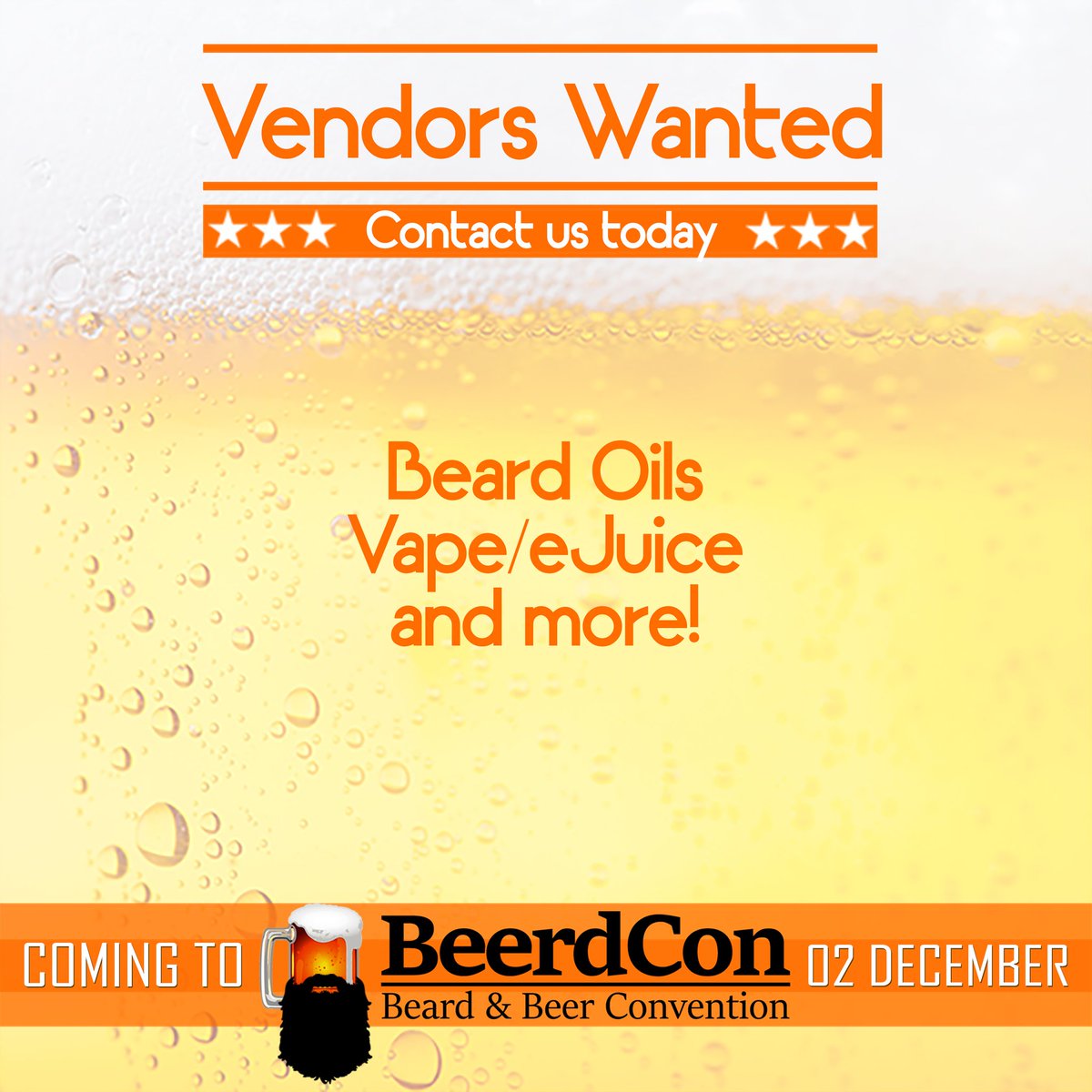 TuksFM1072's tweet image. Take part in the Beard and Beer Convention as a vendor or simply join us for some fun filled entertainment, taking place on the 2nd of Dec.