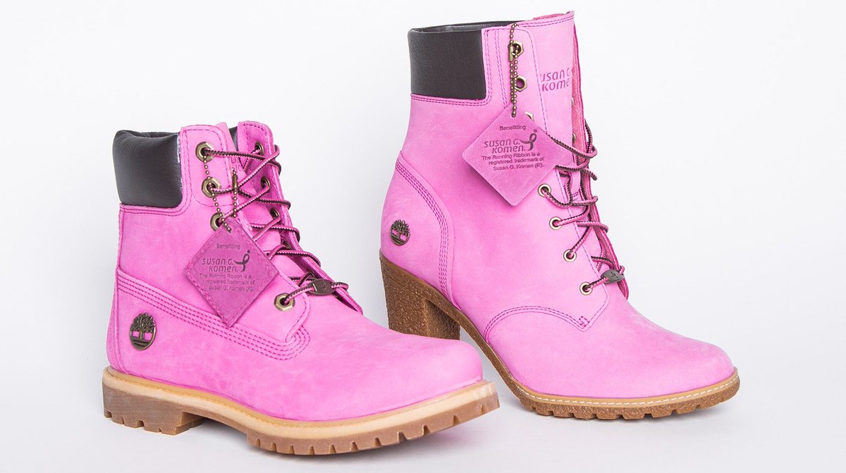 pink tims with fur