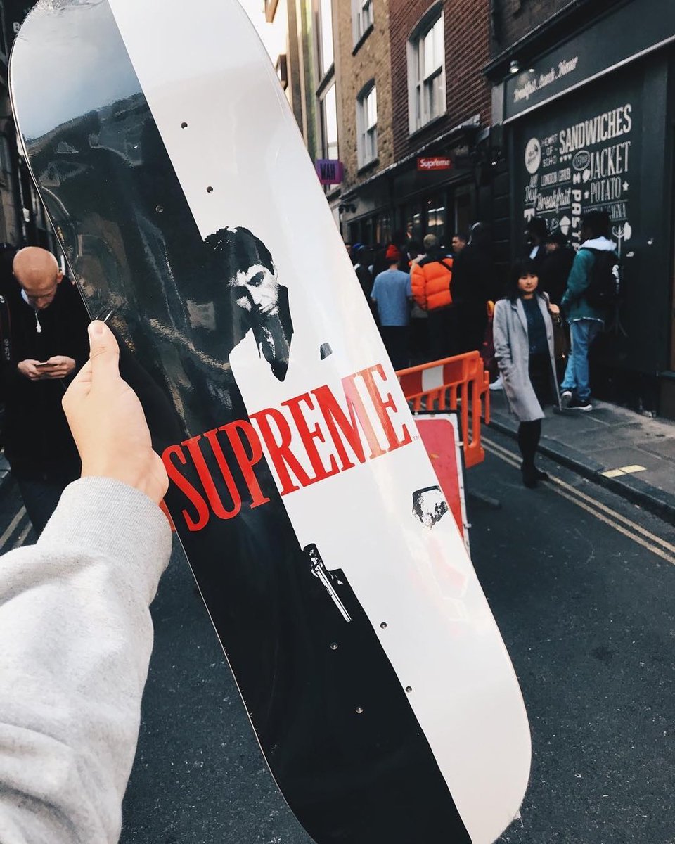 Supreme Scarface Split Skateboard Deck Supreme Scarface Skateboard