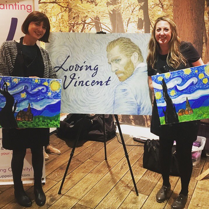 Thank you <a href="/PopUpPainting/">PopUp Painting</a> @RoyalTalens1899 for the fantastic <a href="/LovingVincent/">Loving Vincent</a> painting class 🎨