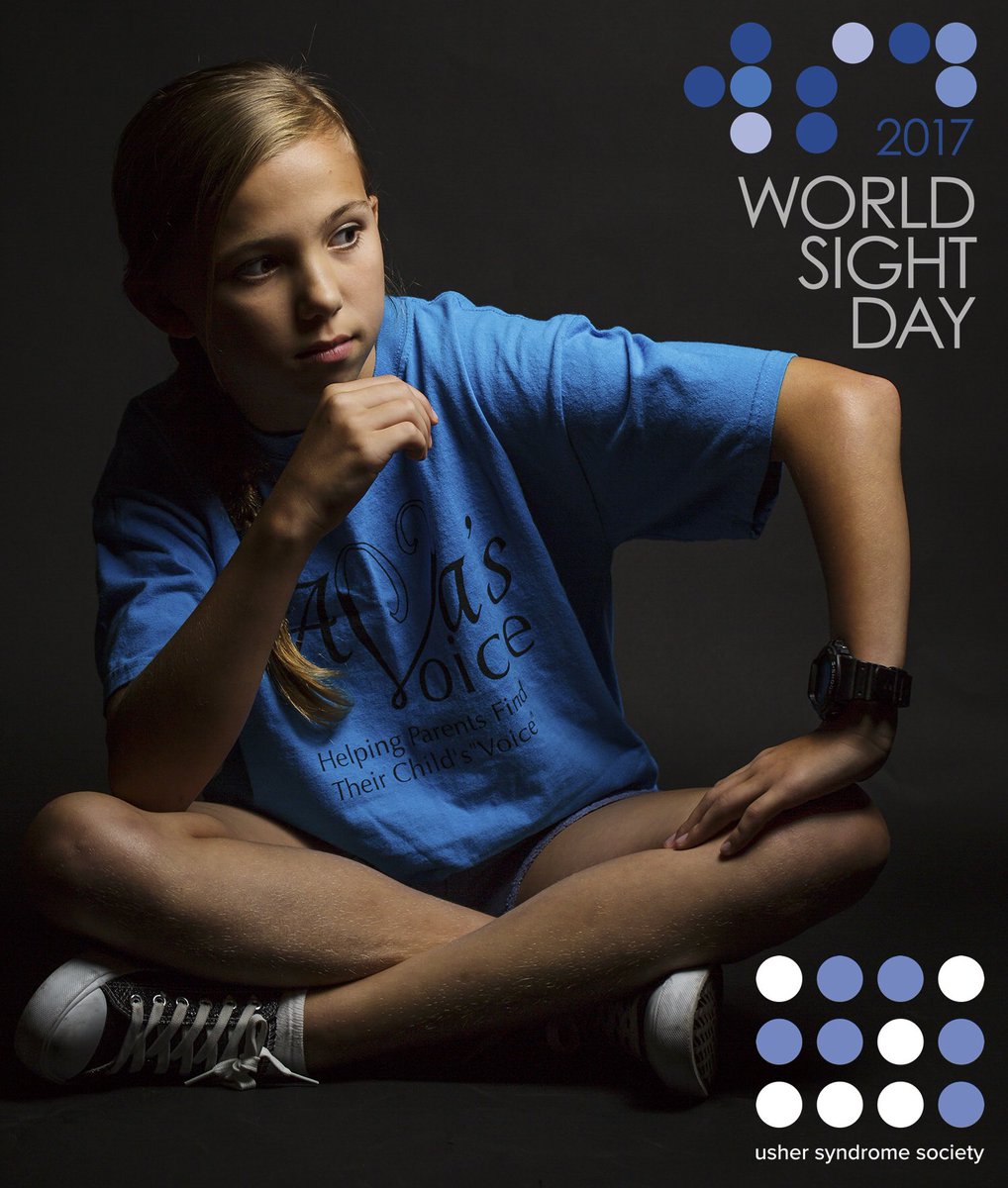 USHsociety's tweet photo. For #WorldSightDay we’re debuting our 1st portrait &amp; story of @AvasVoice. Visit https://t.co/gfAd1ys5KF to see her video w/ @Reb_Alexander https://t.co/SNpzyaYWop
