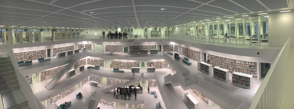 PenelopeB's tweet photo. Coucou les amis LibraryPorners ! (La Stadtbibliothek de Stuttgart) https://t.co/j3P8NI46zm