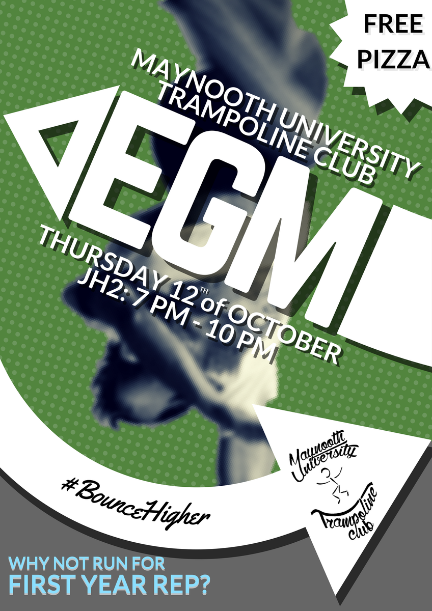 MUTrampoline's tweet image. DON'T FORGET!
Our EGM is TONIGHT in JH2, 7 pm!
FREE PIZZA and DIPLOMATIC PROCESS! What Could Be Better?
#MUTC #Tramps #BounceHigher