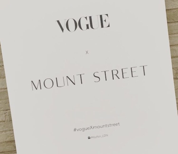 Vogue x Mount Street starting in 10mins