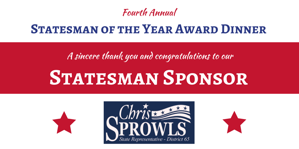 YFOPAC's tweet photo. Thank you and congratulations to our Statesman Sponsor, Rep. @ChrisSprowls! #Statesman2017 https://t.co/lfPy6wuEow