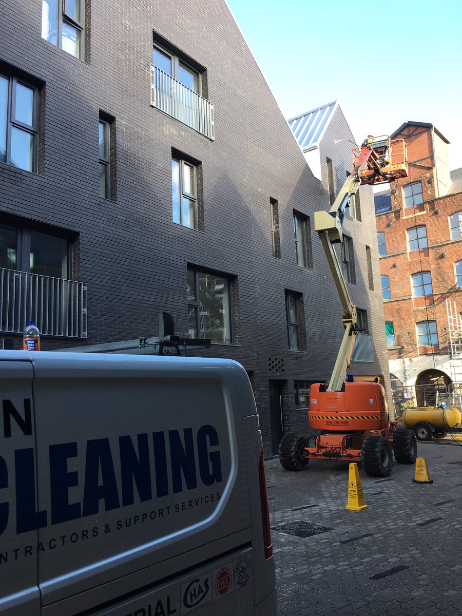 atkinandson's tweet photo. Just another day for our guys and another change from the norm.  #itswhatwedo great work guys 👍🏻 #windowcleaningmagazine 
#Sheffield https://t.co/FyVMpS4qtN