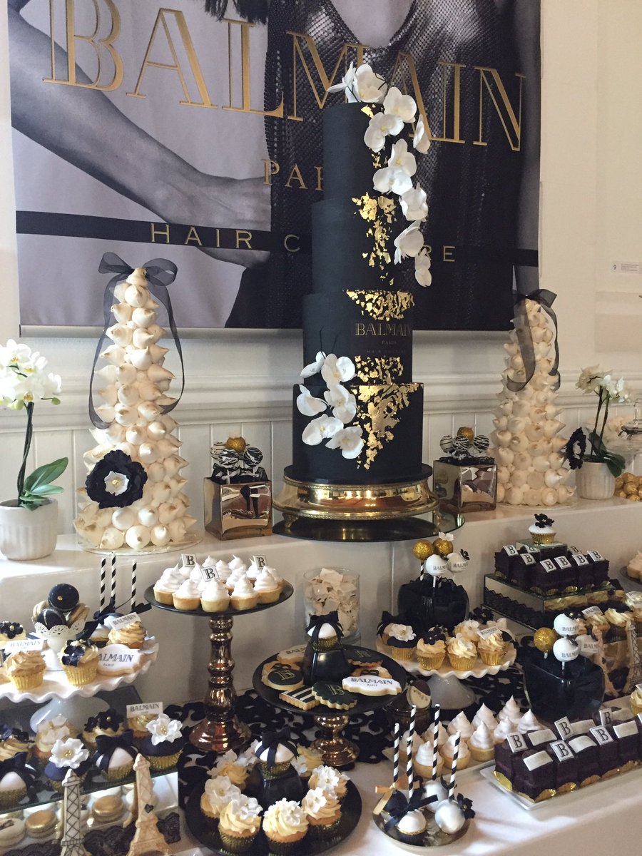 ItsAbbyBuchanan's tweet photo. How beautiful is the dessert table at the @GlamItSA #BalmainSA event?! https://t.co/BP3kFecyXC