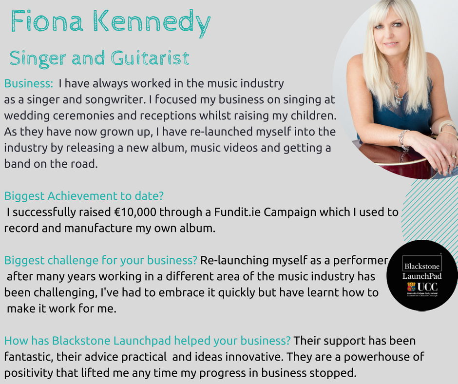 Here is another #Entrepreneur in celebration of #nwed Fiona Kennedy is a #uccalumni, singer, songwriter and impressive female entrepreneur
